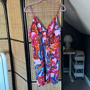 Farm Rio Banana Print Mini Dress